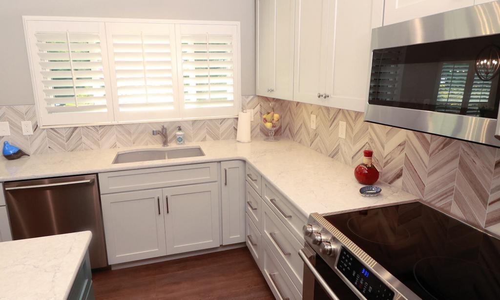 white cabinets in a kitchen