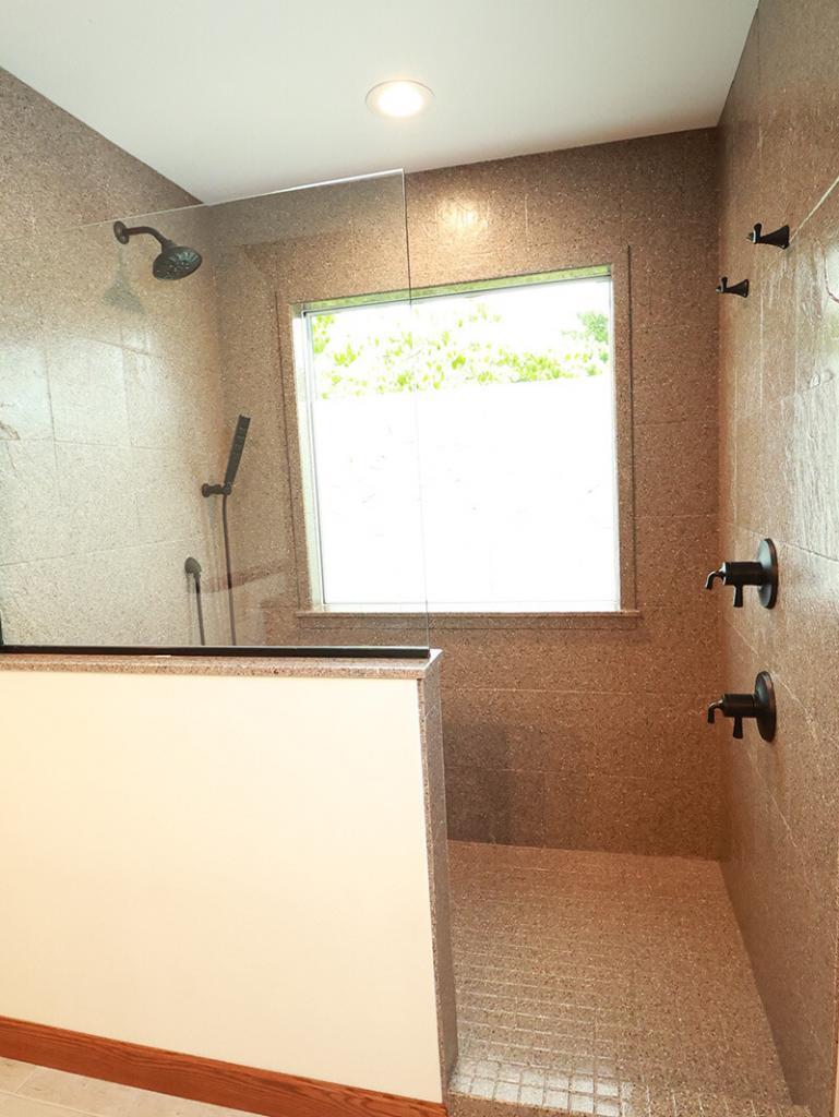 modern bathroom shower area