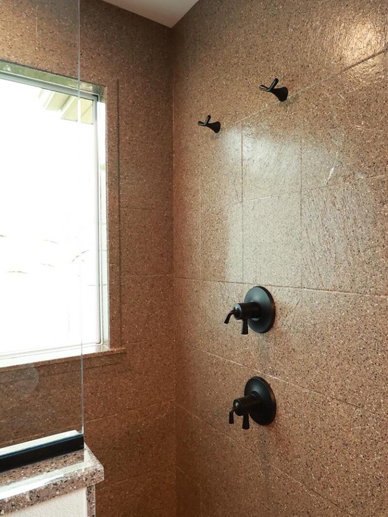 modern bathroom shower area