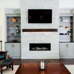 Living area with modern cabinets