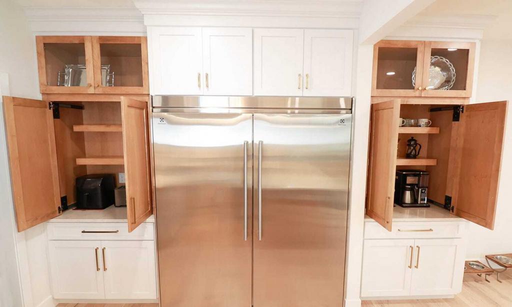 kitchen with upgraded storage